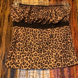 Leopard Print Tube Top